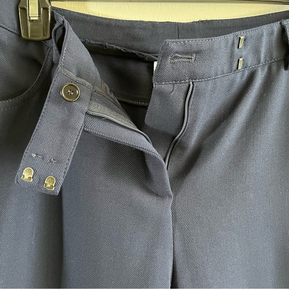 Akris Punto Pants Mikko Straight Leg Boyfriend Pants in Navy Blue Sz US 10 EUC - Picture 5 of 12